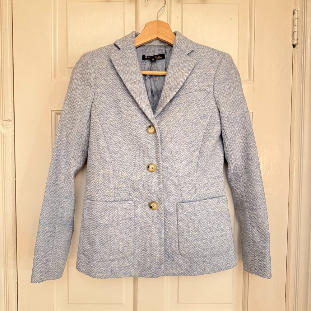 Brooks Brothers Light Blue Herringbone Wool Blazer 💙 ✨